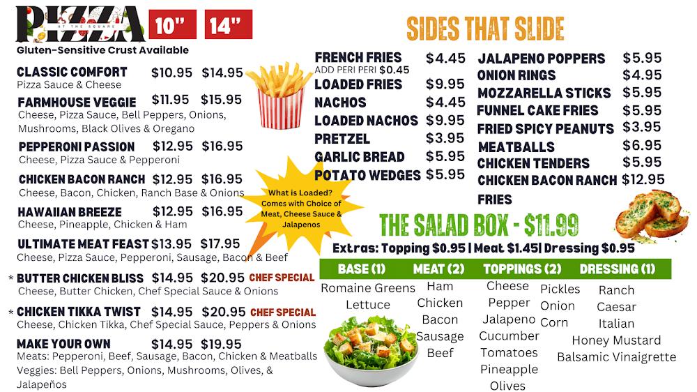 Pizza At The Square Menu image 1